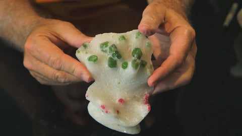 Spinel & Paragasite in Marble, from Luc Yen, Vietnam