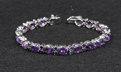 Amethyst & Sapphire Bracelet