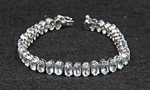 Blue Topaz Gemstone Bracelet