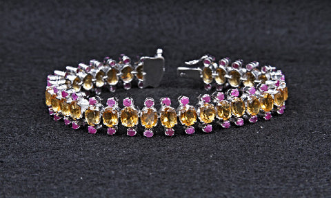 Citrine & Ruby Bracelet