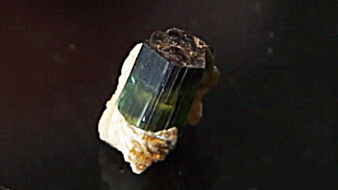 Green Tourmaline on Matrix