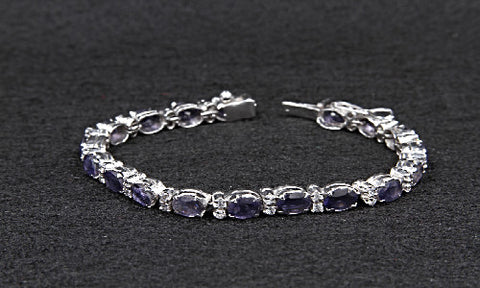 Iolite and cz. Bracelet