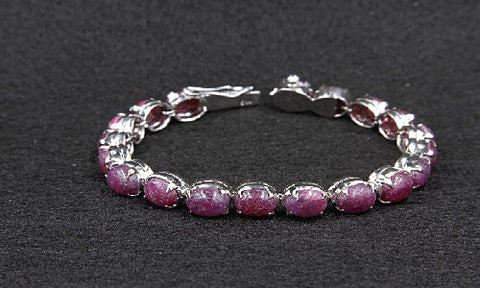 Large Ruby Cabochon Bracelet