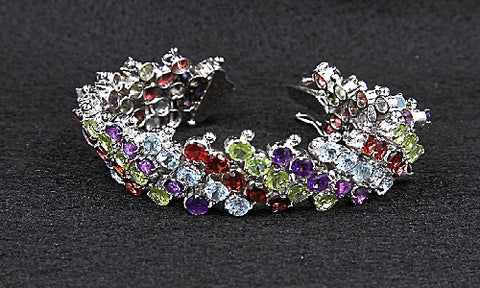 Multi Gemstone Cuff