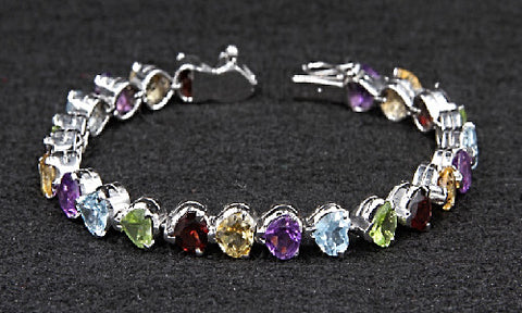 Multi-Stone Heart Shape Bracelet