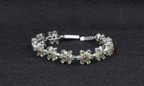 Peridot & Pink Tourmaline Bracelet