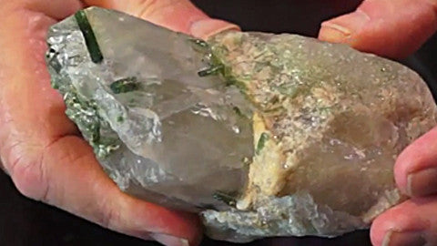 Multiple Green Tourmaline and Quartz #3