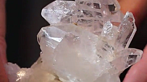 Multiple Twinned Crystals of White Quartz