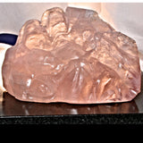 7 Lions and a Wildebeest Morganite Carving