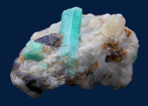 Emerald in Quartz, Mineral Specimen