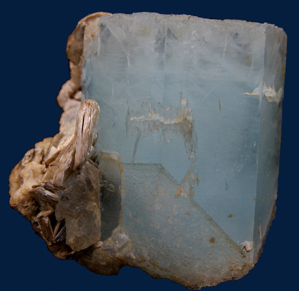 Aquamarine in Fluorite & Mica