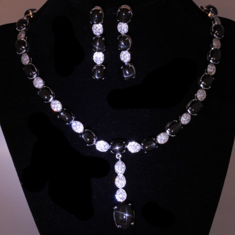 Black Star Diopside Necklace Set
