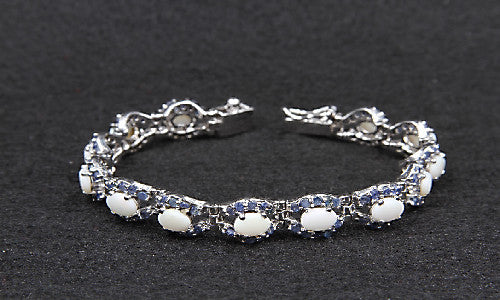 Blue Sapphire & Opal Bracelet