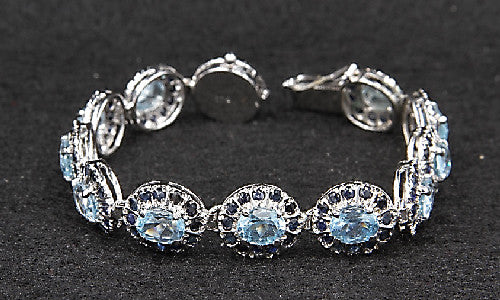 Blue Topaz & Sapphire Bracelet