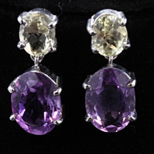 Amethyst & Citrine Earrings