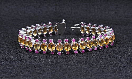 Citrine & Ruby Bracelet