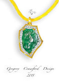 70.37 ct. Natural Emerald Carving " Bucephalus"