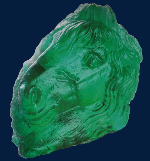 70.37 ct. Natural Emerald Carving " Bucephalus"