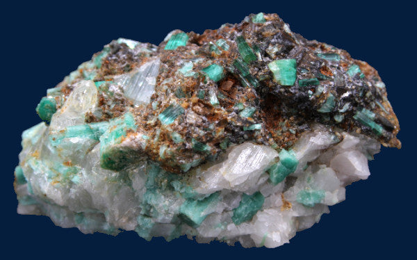 Emerald in Quartz Mineral Specimen