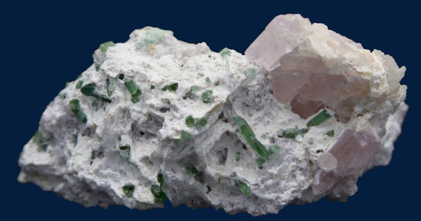 Kunzite, Tourmaline, and Albite