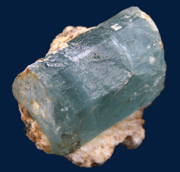 Aquamarine in Calcite