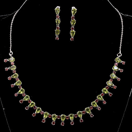 Peridot Necklace Set