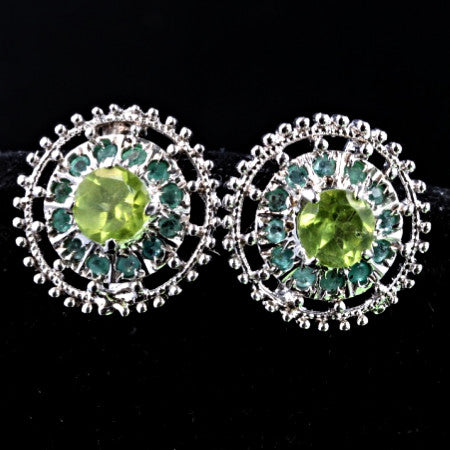 Peridot & Emerald Earrings