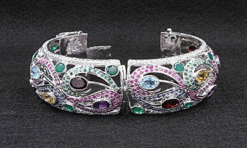 Ruby, Sapphire, & Emerald Cuff