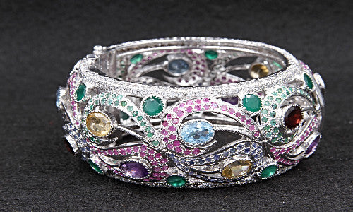 Ruby, Sapphire, & Emerald Cuff