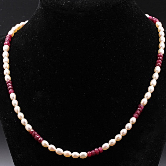 Ruby & Pearl Necklace