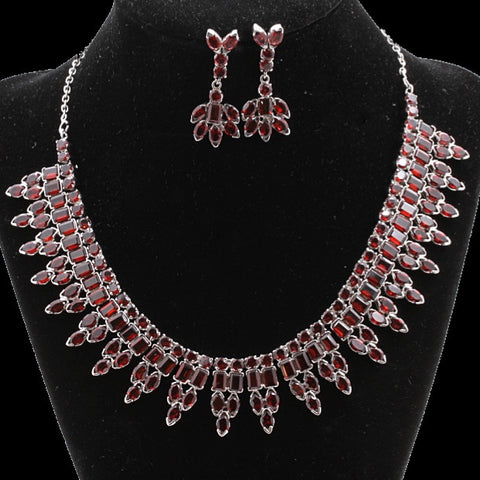 Garnet Necklace Set