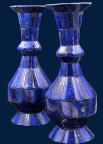 Pair of Tall Lapis Lazuli Vase's